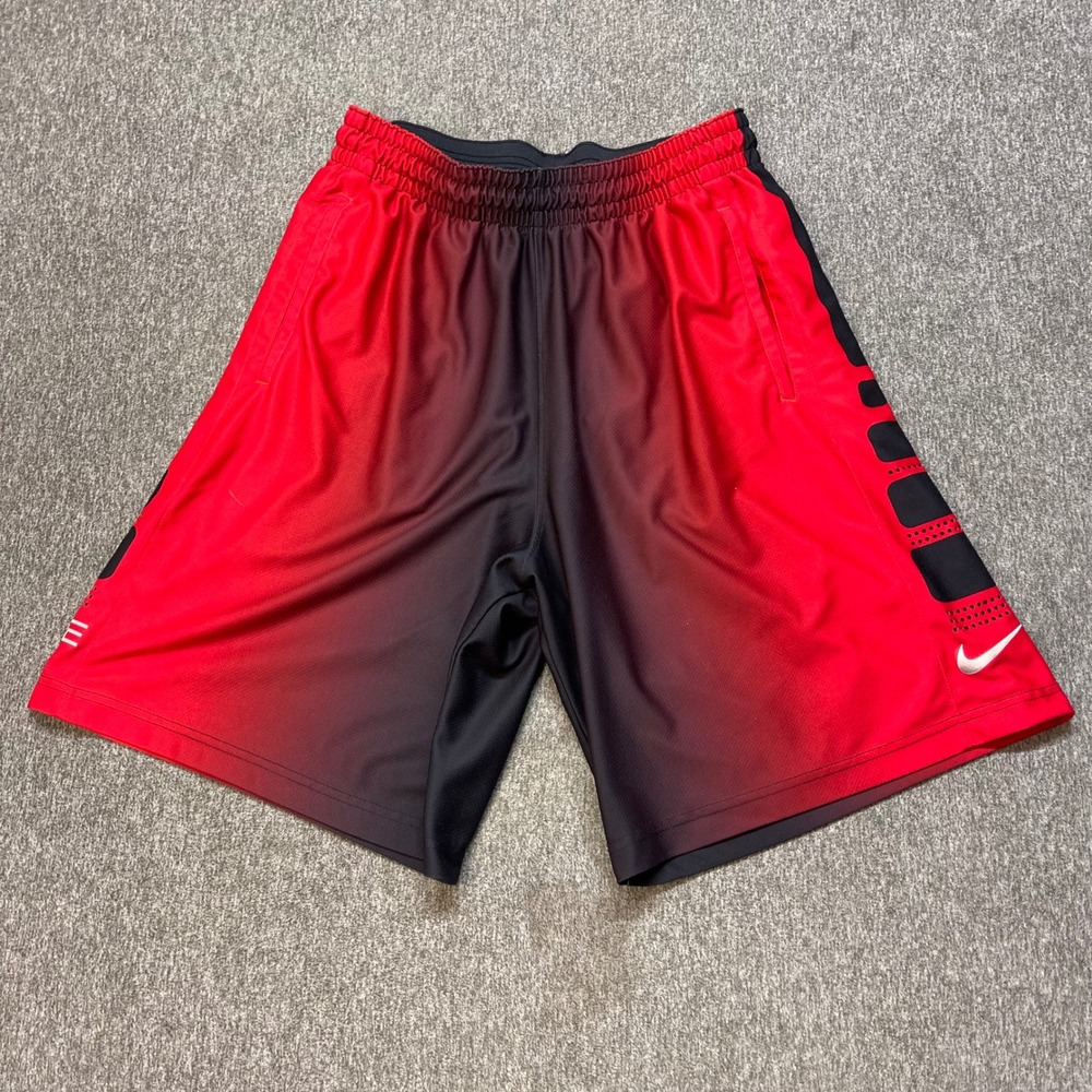 Nike Elite Mens Basketball Shorts Red Black Ombre Dri-FIT XL 718375-011